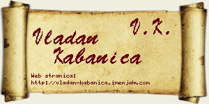 Vladan Kabanica vizit kartica